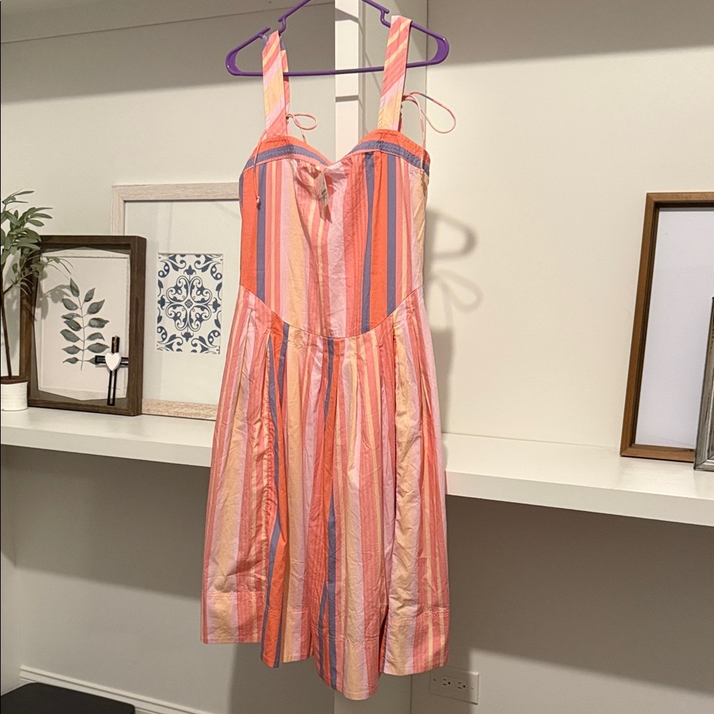 Free People Multicolor Striped Midi Dress